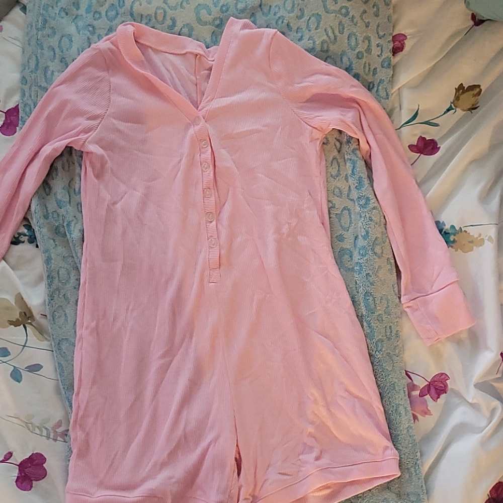 Pink short romper